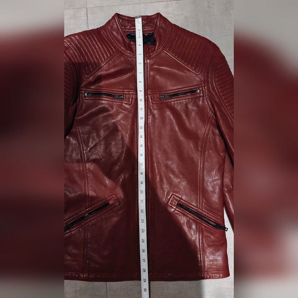 Red Superdry Leather Jacket Collab w/ Idris Elba - Picture 13 of 13